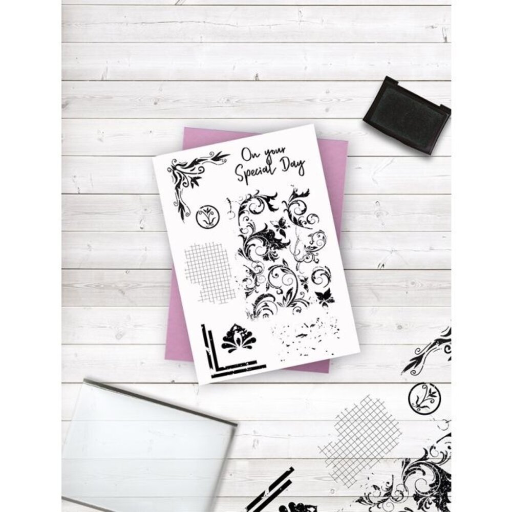 Crafter's Companion Swirly Florals A6 Clear Stamps (CC-STP-SWFL) Crafter's Companion Swirly Florals A6 Clear Stamps (CC-STP-SWFL)