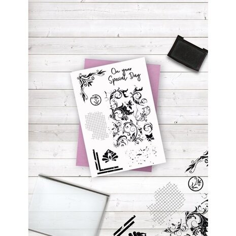 Crafter's Companion Swirly Florals A6 Clear Stamps (CC-STP-SWFL) Crafter's Companion Swirly Florals A6 Clear Stamps (CC-STP-SWFL)