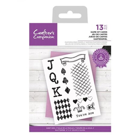 Crafter's Companion Game of Cards A6 Clear Stamps (CC-STP-GOFC) Crafter's Companion Game of Cards A6 Clear Stamps (CC-STP-GOFC)