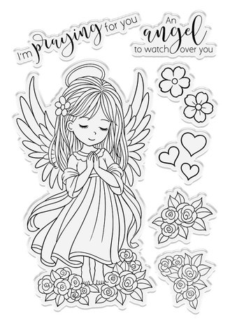 Crafter's Companion Angel Inspiration Angel Prayers Stamp & Die (CF-STD-ANPR)