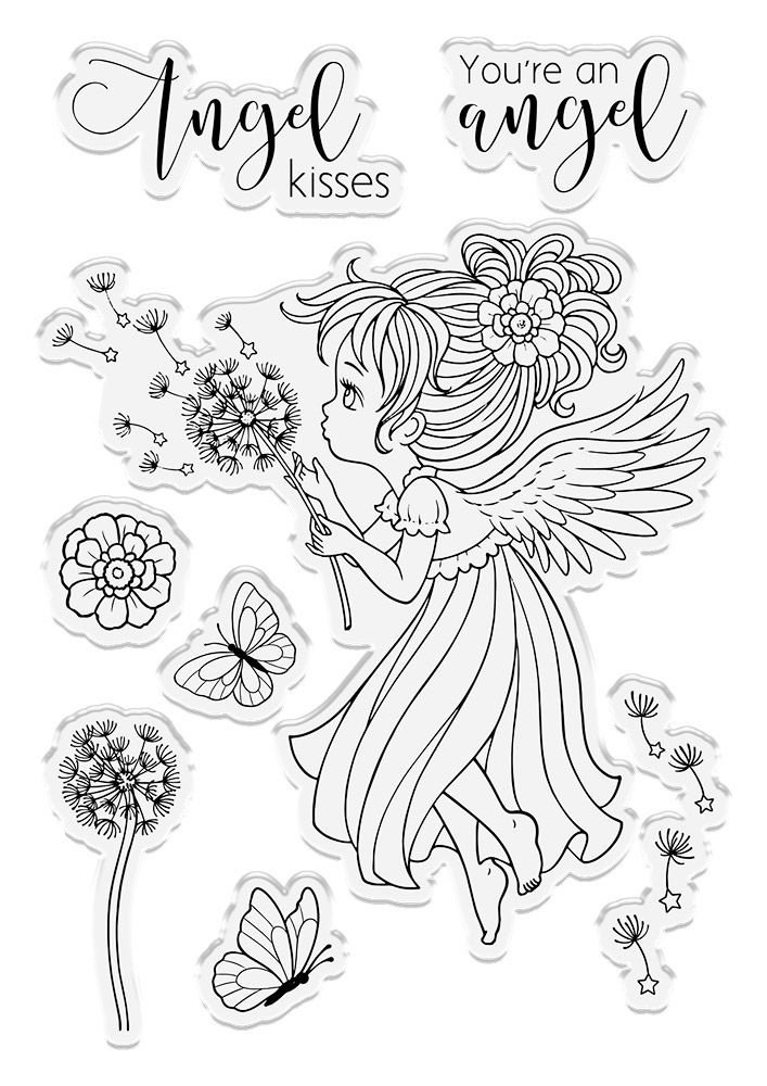 Crafter's Companion Angel Inspiration Angel Whispers Stamp & Die (CF-STD-ANWS)