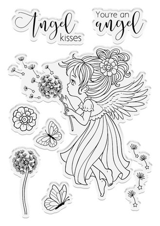 Crafter's Companion Angel Inspiration Angel Whispers Stamp & Die (CF-STD-ANWS)