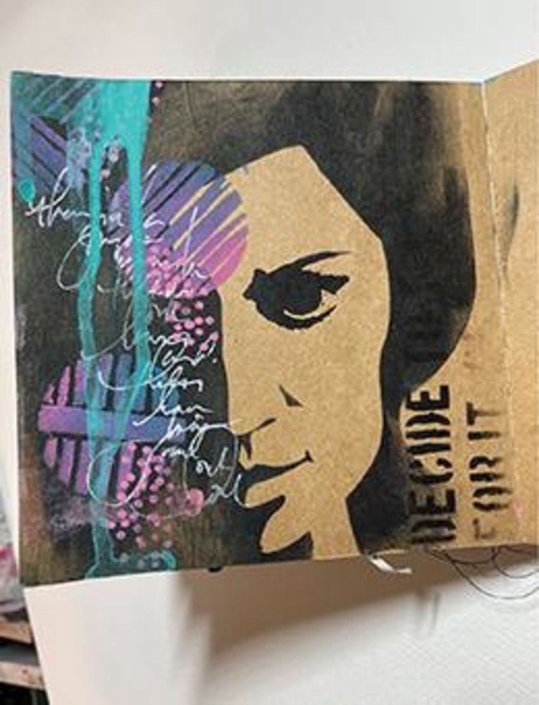 Dina Wakley MEdia Masking Stencil Pensive Face (MDS74861)