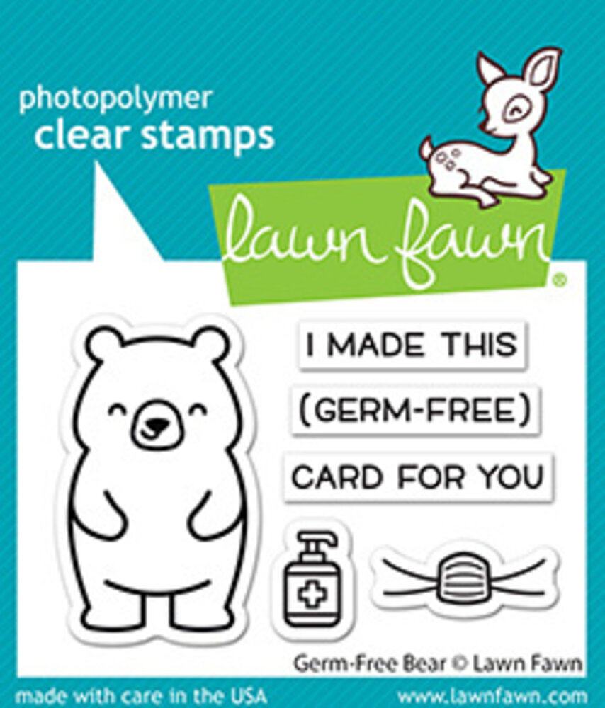Lawn Fawn Germ-Free Bear Clear Stamps (LF2462) Lawn Fawn Germ-Free Bear Clear Stamps (LF2462)