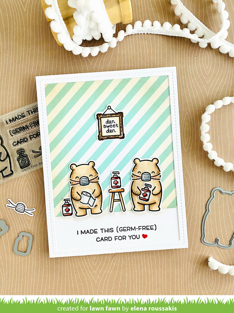Lawn Fawn Germ-Free Bear Clear Stamps (LF2462) Lawn Fawn Germ-Free Bear Clear Stamps (LF2462)