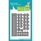 Lawn Fawn Hearts & Stars Skinny Tag Dies (LF2572)