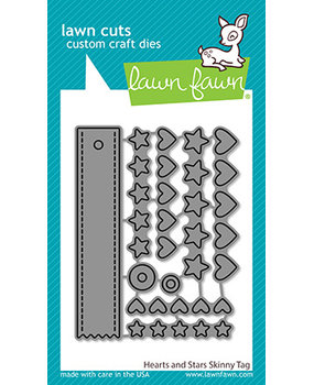 Lawn Fawn Hearts & Stars Skinny Tag Dies (LF2572)
