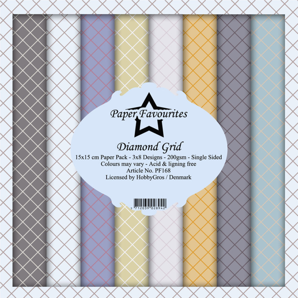 Paper Favourites Diamond Grid 6x6 Inch Paper Pack (PF168)