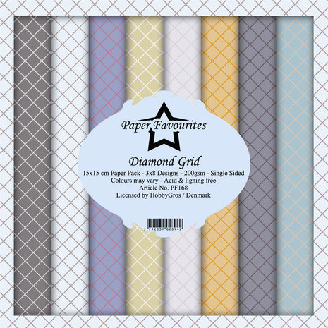 Paper Favourites Diamond Grid 6x6 Inch Paper Pack (PF168)