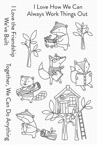 My Favorite Things Let's Work Together Clear Stamps (CS-566)