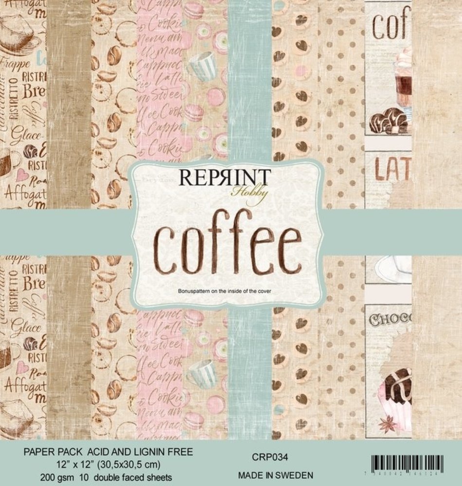 Reprint Coffee Collection 12x12 Inch Paper Pack (CRP034)