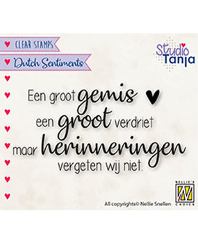 Nellie Snellen NL Teksten Een Groot Gemis Een Groot Verdriet Clear Stamps (SENC019) Nellie Snellen NL Teksten Een Groot Gemis Een Groot Verdriet Clear Stamps (SENC019)