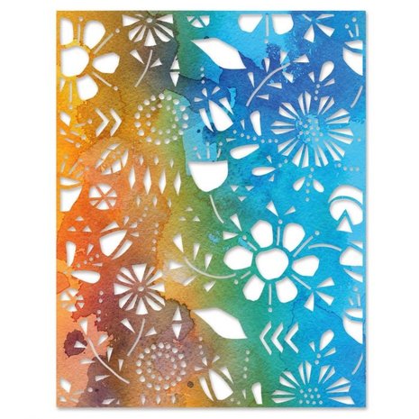 Sizzix Thinlits Die Set Folk Flowers (665363)