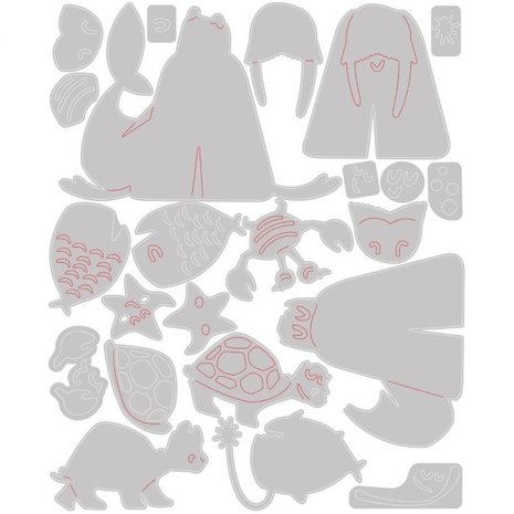 Sizzix Thinlits Die Set Under the sea #2 Colorize (665378) Sizzix Thinlits Die Set Under the sea #2 Colorize (665378)