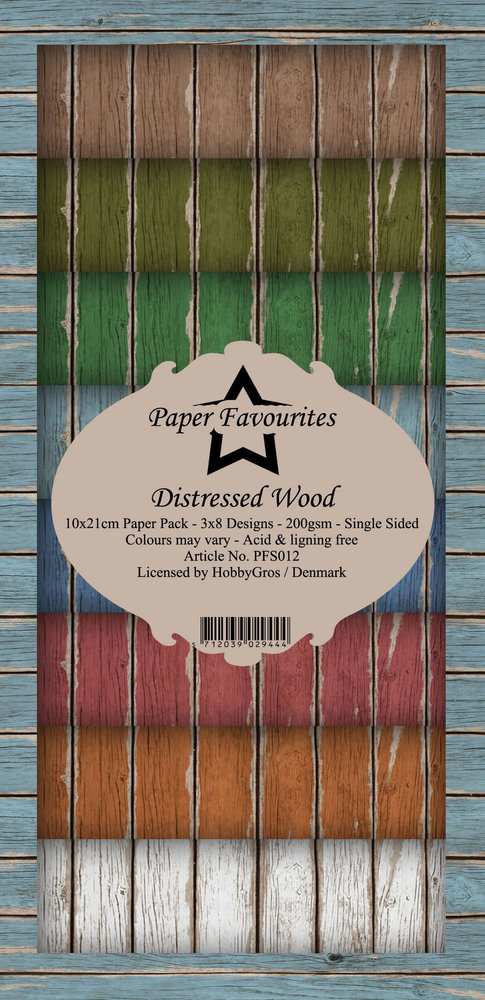 Paper Favourites Distressed Wood Slimline Paper Pack (PFS012) Paper Favourites Distressed Wood Slimline Paper Pack (PFS012)