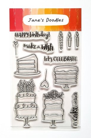 Jane's Doodles Cake! Clear Stamps (JD003) Jane's Doodles Cake! Clear Stamps (JD003)