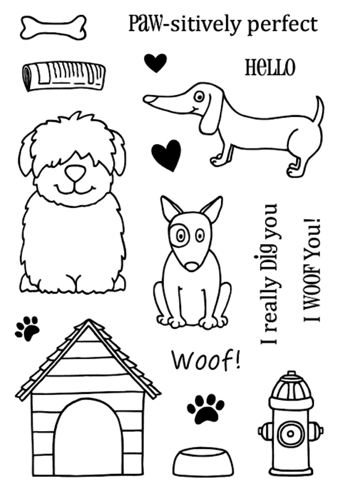 Jane's Doodles Dogs Clear Stamps (JD005)