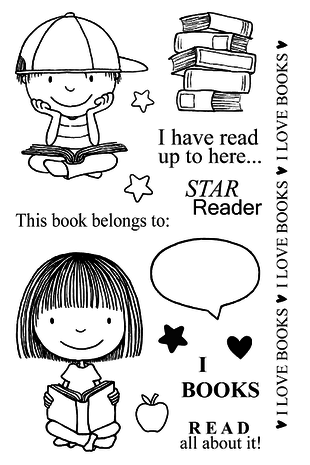 Jane's Doodles Read All About It Clear Stamps (JD009) Jane's Doodles Read All About It Clear Stamps (JD009)