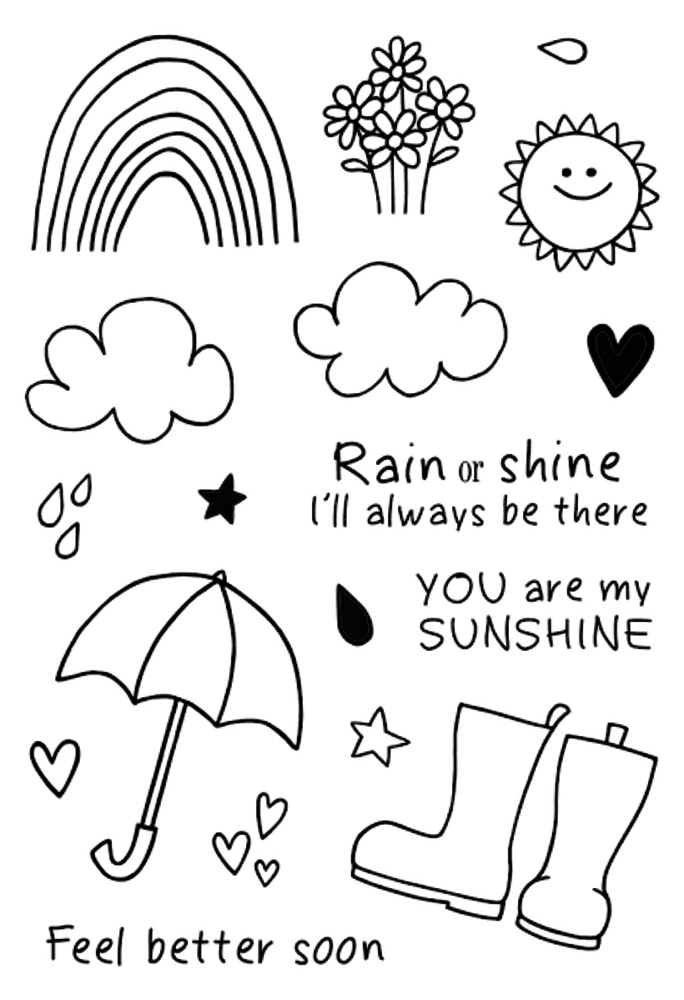Jane's Doodles Rain or Shine Clear Stamps (JD019)