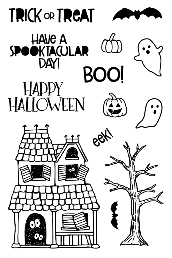 Jane's Doodles Haunted House Clear Stamps (JD030) Jane's Doodles Haunted House Clear Stamps (JD030)