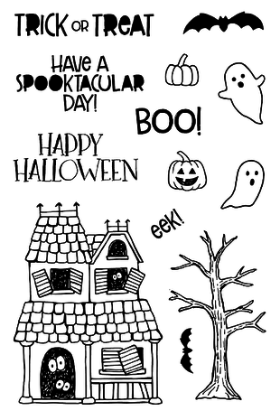 Jane's Doodles Haunted House Clear Stamps (JD030) Jane's Doodles Haunted House Clear Stamps (JD030)