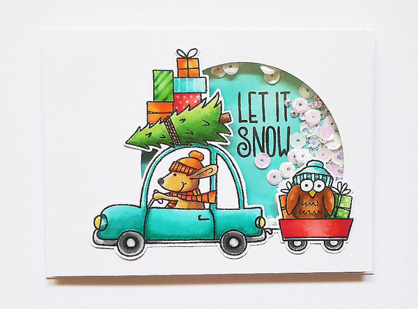 Jane's Doodles Driving Home For Christmas Clear Stamps (JD033) Jane's Doodles Driving Home For Christmas Clear Stamps (JD033)
