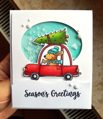 Jane's Doodles Driving Home For Christmas Clear Stamps (JD033) Jane's Doodles Driving Home For Christmas Clear Stamps (JD033)