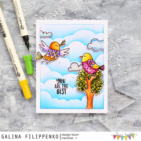 Jane's Doodles Free As A Bird Clear Stamps (JD043) Jane's Doodles Free As A Bird Clear Stamps (JD043)