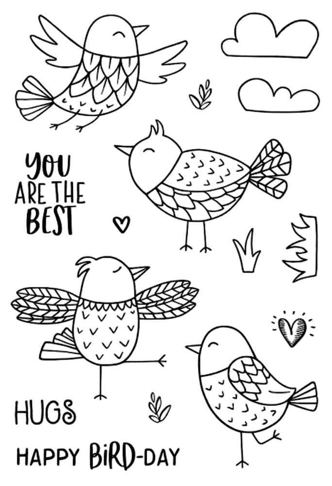 Jane's Doodles Free As A Bird Clear Stamps (JD043) Jane's Doodles Free As A Bird Clear Stamps (JD043)