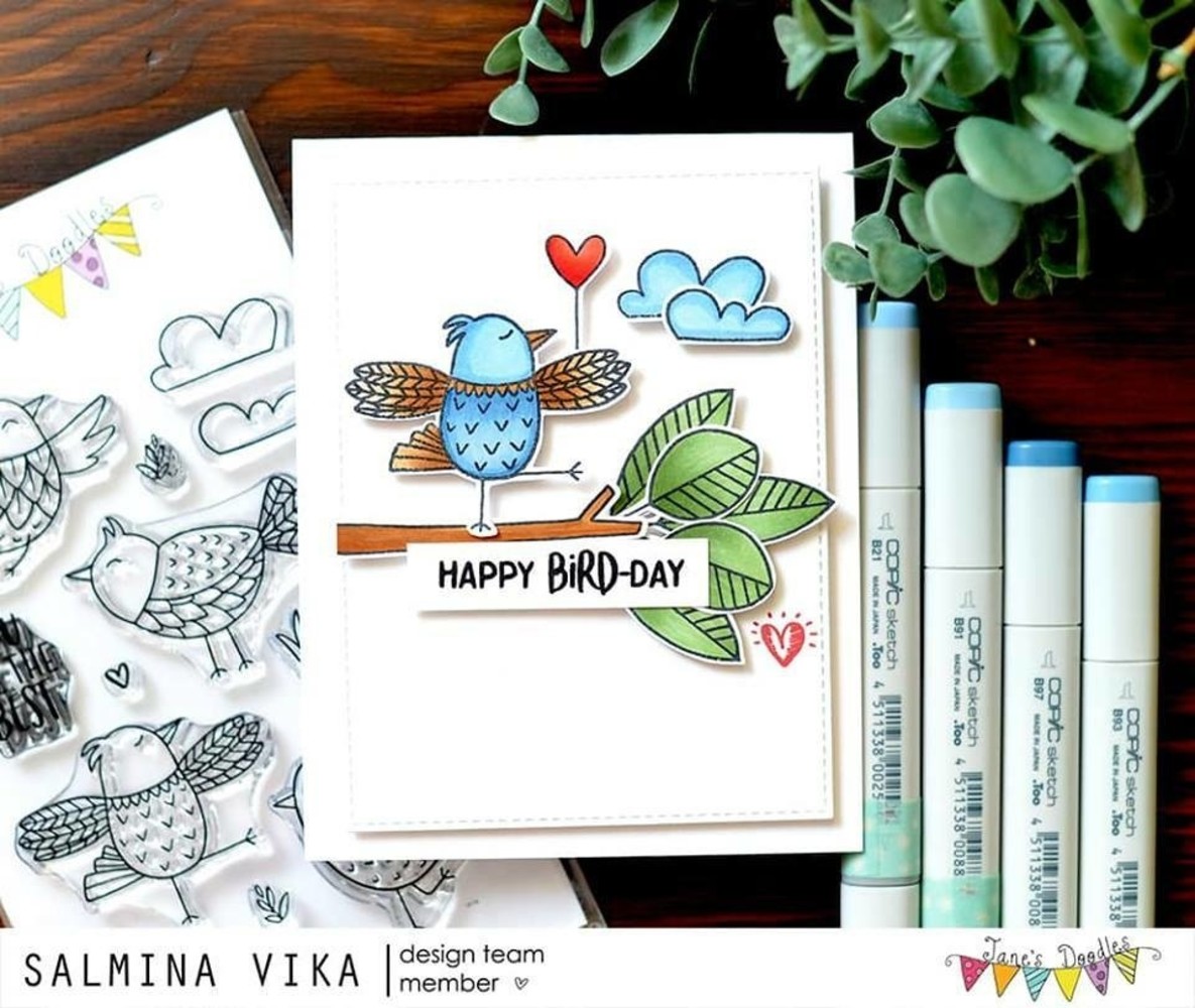 Jane's Doodles Free As A Bird Clear Stamps (JD043) Jane's Doodles Free As A Bird Clear Stamps (JD043)