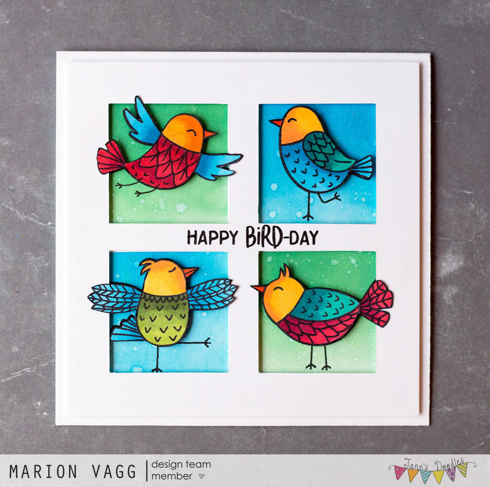 Jane's Doodles Free As A Bird Clear Stamps (JD043) Jane's Doodles Free As A Bird Clear Stamps (JD043)