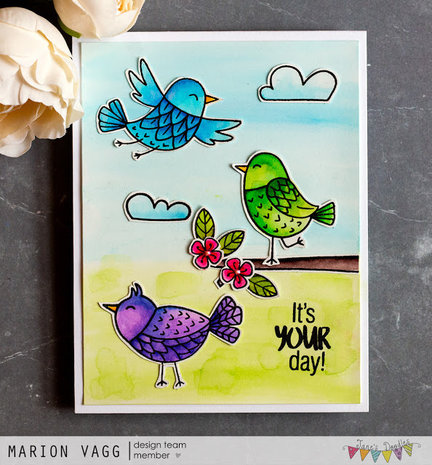 Jane's Doodles Free As A Bird Clear Stamps (JD043) Jane's Doodles Free As A Bird Clear Stamps (JD043)