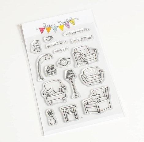Jane's Doodles Cozy Up Clear Stamps (JD063) Jane's Doodles Cozy Up Clear Stamps (JD063)