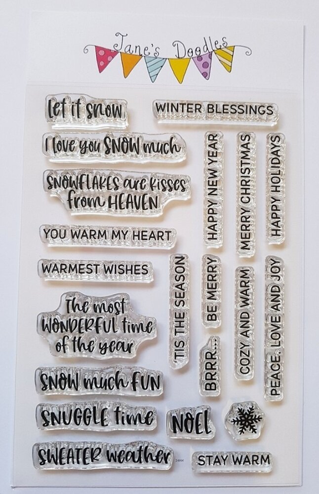 Jane's Doodles Winter Words Clear Stamps (JD064) Jane's Doodles Winter Words Clear Stamps (JD064)