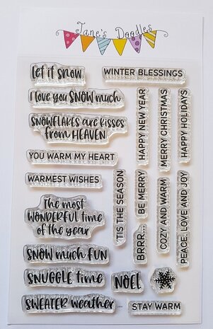 Jane's Doodles Winter Words Clear Stamps (JD064) Jane's Doodles Winter Words Clear Stamps (JD064)