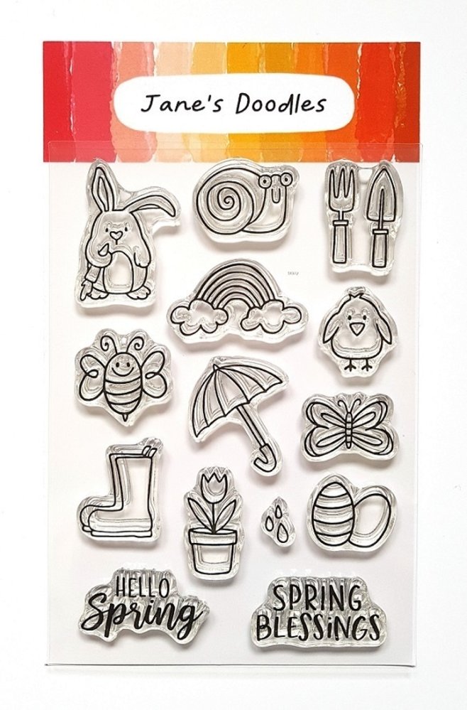 Jane's Doodles Spring Icons Clear Stamps (JD071)