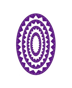 Gemini Inverted Stitched ZigZag Oval Elements Dies (GEM-MD-ELE-ISZO)