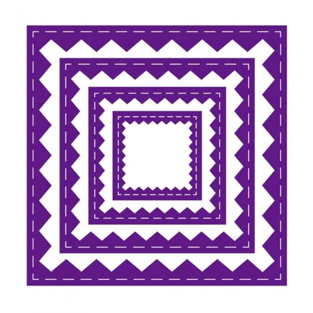 Gemini Inverted Stitched ZigZag Square Elements Dies (GEM-MD-ELE-ISZS)