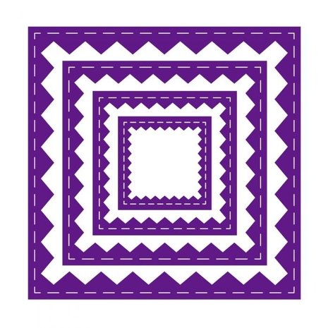 Gemini Inverted Stitched ZigZag Square Elements Dies (GEM-MD-ELE-ISZS)