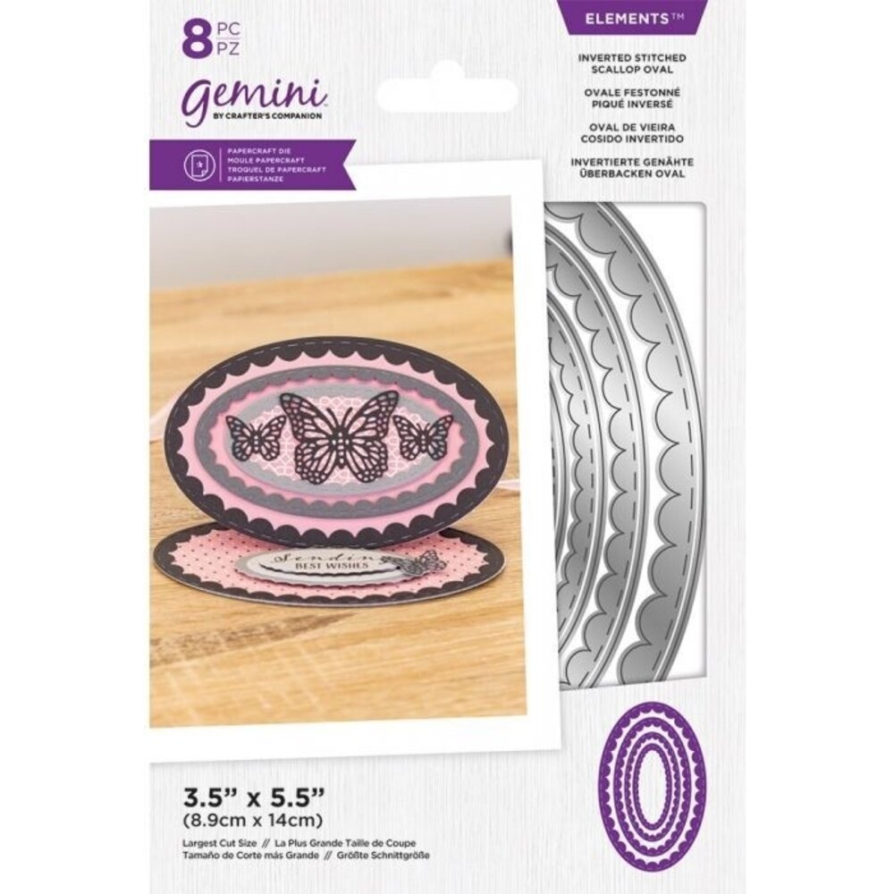Gemini Inverted Stitched Scallop Oval Elements Dies (GEM-MD-ELE-ISSO) Gemini Inverted Stitched Scallop Oval Elements Dies (GEM-MD-ELE-ISSO)