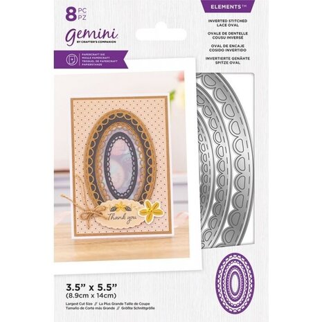 Gemini Inverted Stitched Lace Oval Elements Dies (GEM-MD-ELE-ISLO) Gemini Inverted Stitched Lace Oval Elements Dies (GEM-MD-ELE-ISLO)