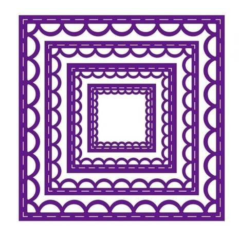 Gemini Inverted Stitched Lace Square Elements Dies (GEM-MD-ELE-ISLS)