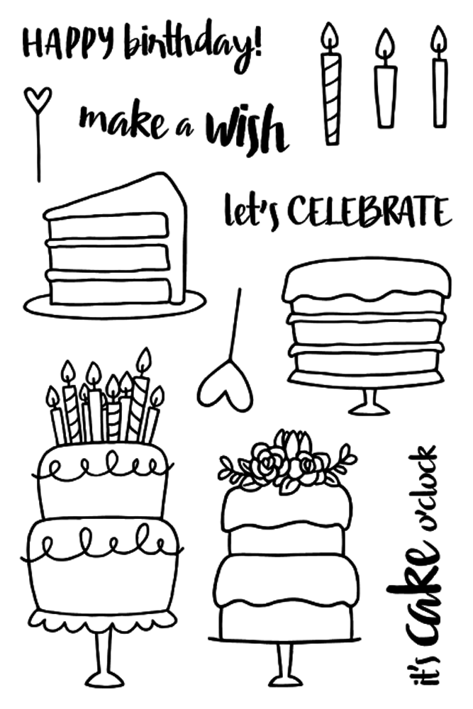 Jane's Doodles Cake! Clear Stamps (JD003) Jane's Doodles Cake! Clear Stamps (JD003)