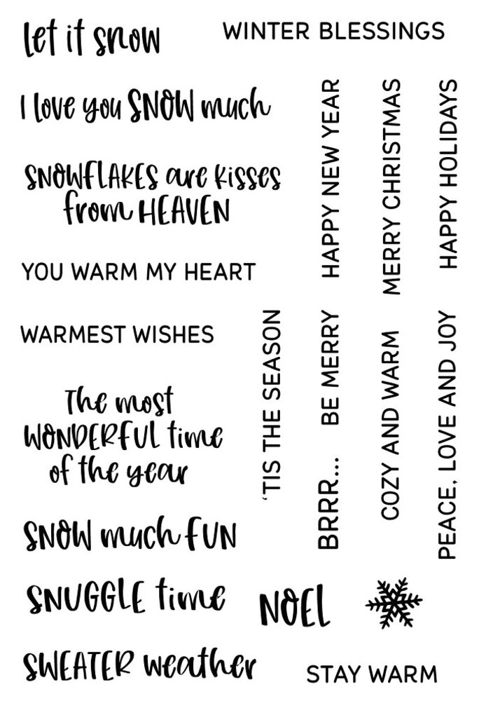 Jane's Doodles Winter Words Clear Stamps (JD064) Jane's Doodles Winter Words Clear Stamps (JD064)