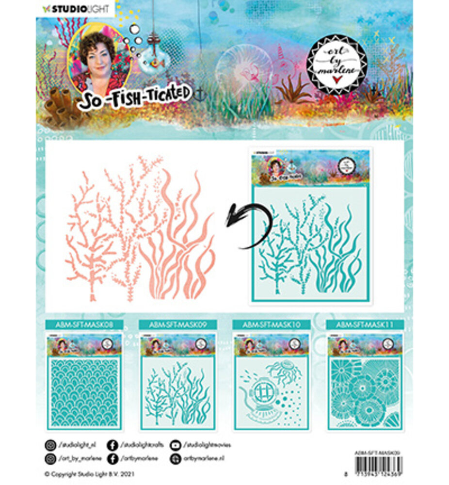 Studio Light Seaweed So-Fish-Ticated Masking Stencil (ABM-SFT-MASK09) Studio Light Seaweed So-Fish-Ticated Masking Stencil (ABM-SFT-MASK09)