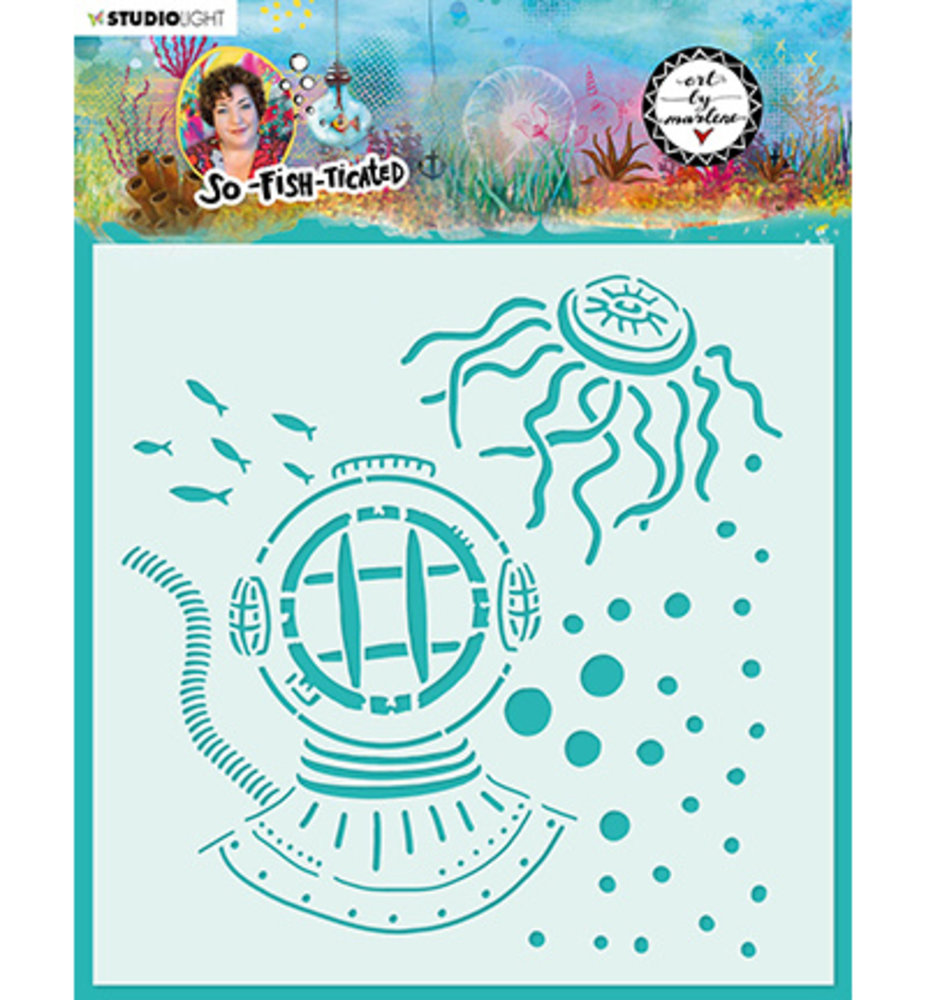 Studio Light Diver So-Fish-Ticated Masking Stencil (ABM-SFT-MASK10) Studio Light Diver So-Fish-Ticated Masking Stencil (ABM-SFT-MASK10)