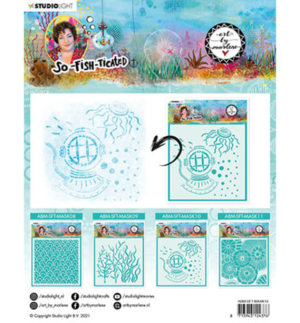 Studio Light Diver So-Fish-Ticated Masking Stencil (ABM-SFT-MASK10) Studio Light Diver So-Fish-Ticated Masking Stencil (ABM-SFT-MASK10)