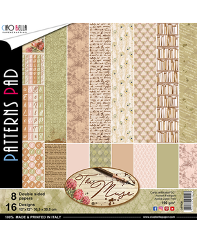 Ciao Bella Papercrafting The Muse 12x12 Inch Patterns Pad (CBT028) Ciao Bella Papercrafting The Muse 12x12 Inch Patterns Pad (CBT028)