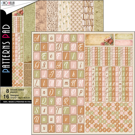 Ciao Bella Papercrafting The Muse 12x12 Inch Patterns Pad (CBT028) Ciao Bella Papercrafting The Muse 12x12 Inch Patterns Pad (CBT028)