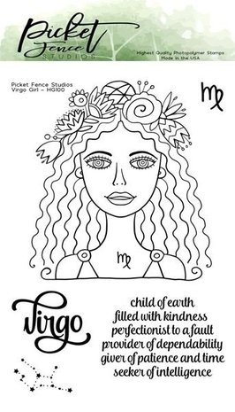 Picket Fence Studios Virgo Girl Clear Stamps (HG-100) Picket Fence Studios Virgo Girl Clear Stamps (HG-100)